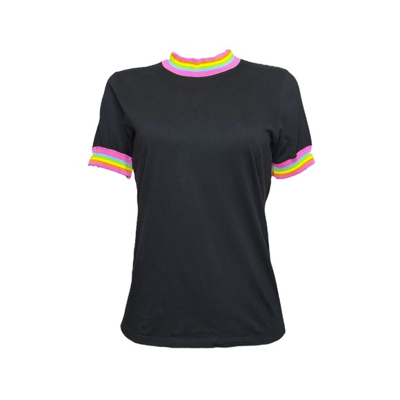 BIG BUD Rainbow Roll Ringer Tee, Black, XS - Picture 1 of 8
